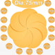 75mm Dry Sanding Discs 3 inch Rounded Sandpaper Pads Grit 40~1000 No Hole Yellow