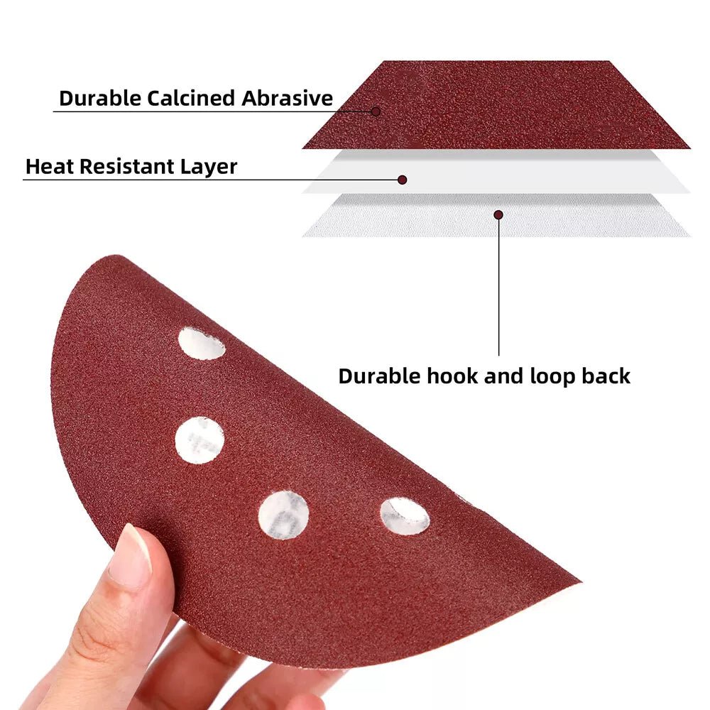 125mm 5" Sanding Discs 8 Hole 40 - 600 Grit Orbital Sander Sheets Sandpaper Pads - HomeDIYer