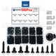 500pcs M2 M2.3 M2.6 M3 Phillips Pan Round Head Self-Tapping Screws Kits Black