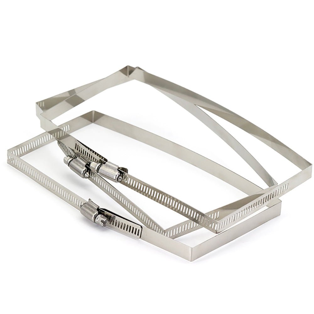 304 Steel Square Hose Clamp 50 - 1200mm Rectangular for Cable Tray & Pipe Fixing - HomeDIYer