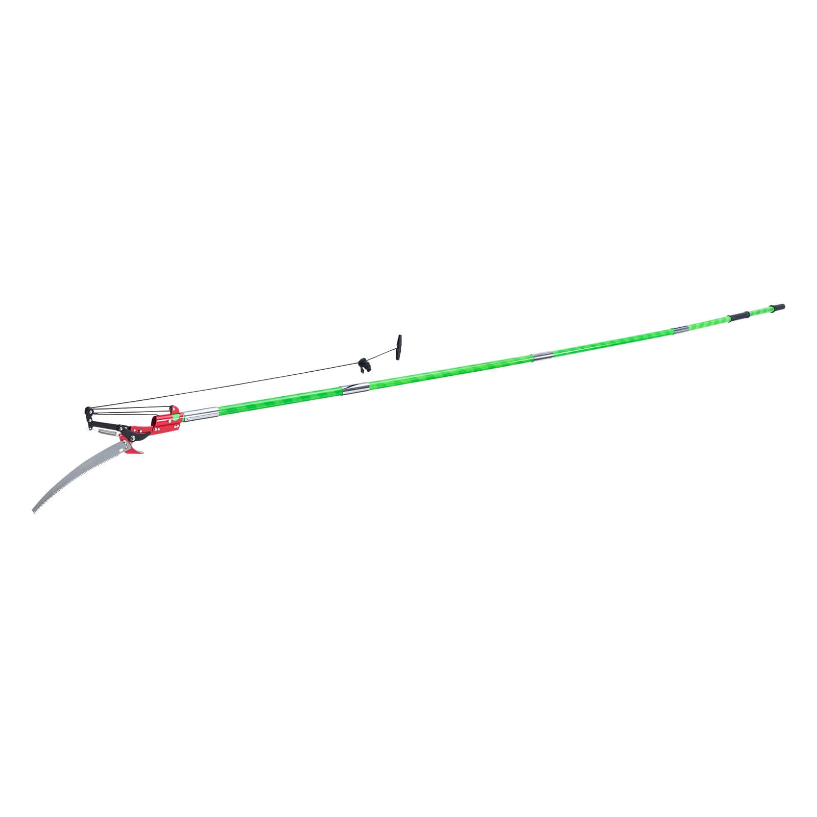 3.87–27 ft Manual Pole Saw with Scissors – 2 Blades + Pruning Shears
