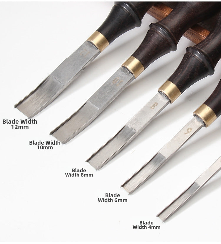 Leather Roughing Scraper Tool – Purple Sandalwood Handle Stainless Steel Blade, Curved & Flat
