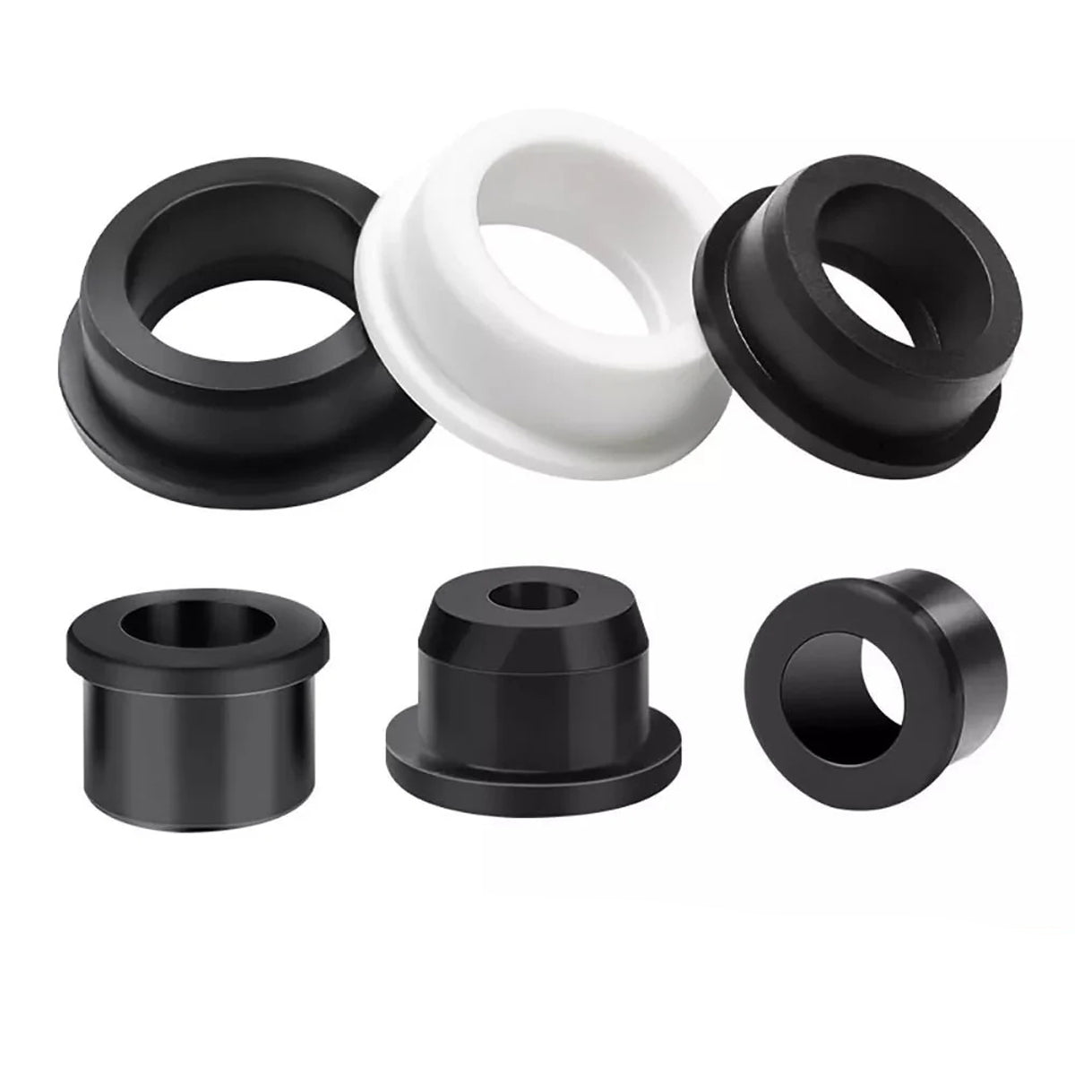 5mm-201.5mm Silicone Rubber Grommet Plug Bungs Cable Wiring Protect Bushes Black