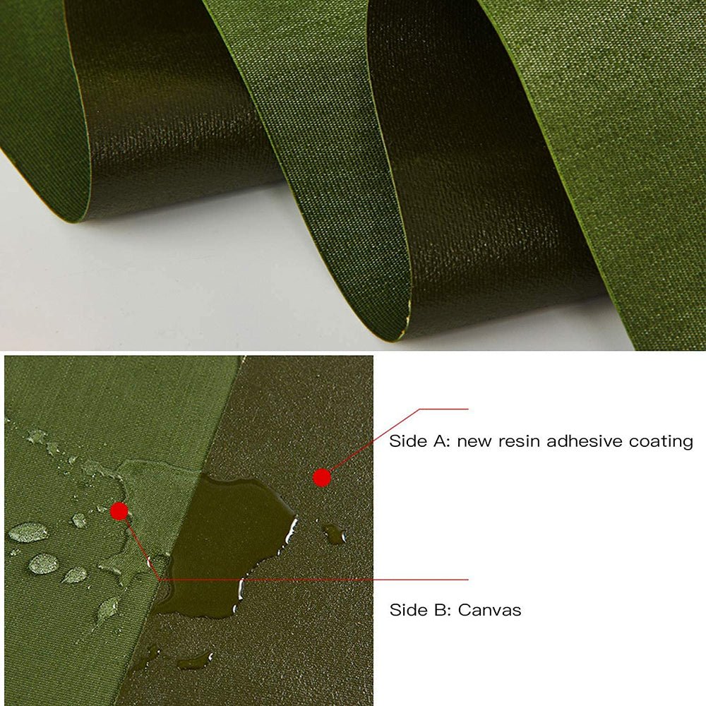 5×7ft to 12×16ft Army Green Heavy Duty Poly Tarp Waterproof Awning Poly PVC Boat Canopy Cover Tarpaulin Tent - HomeDIYer