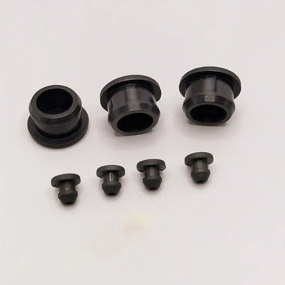 Black Snap - On Hole Plug Silicone Rubber Blanking Seal Bung Pipe Tube 2.5mm - 50mm - HomeDIYer