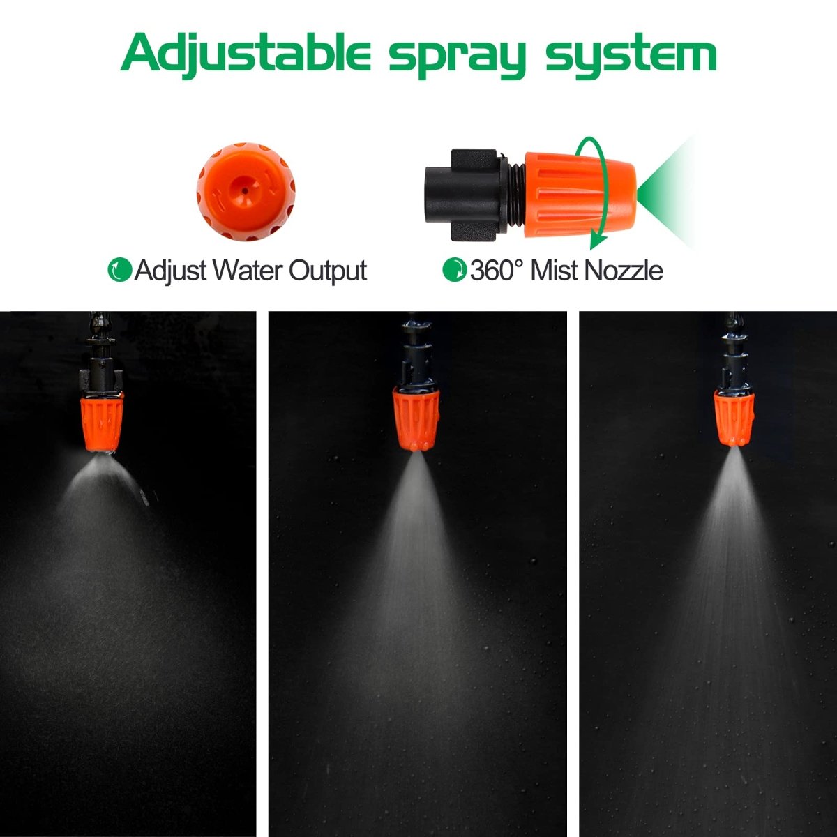 Gardening irrigation equipment 1/4 - inch Mist Irrigation Kits Accessories Plant Watering System Spray automatic watering atomization spray water diameter 30cm - HomeDIYer