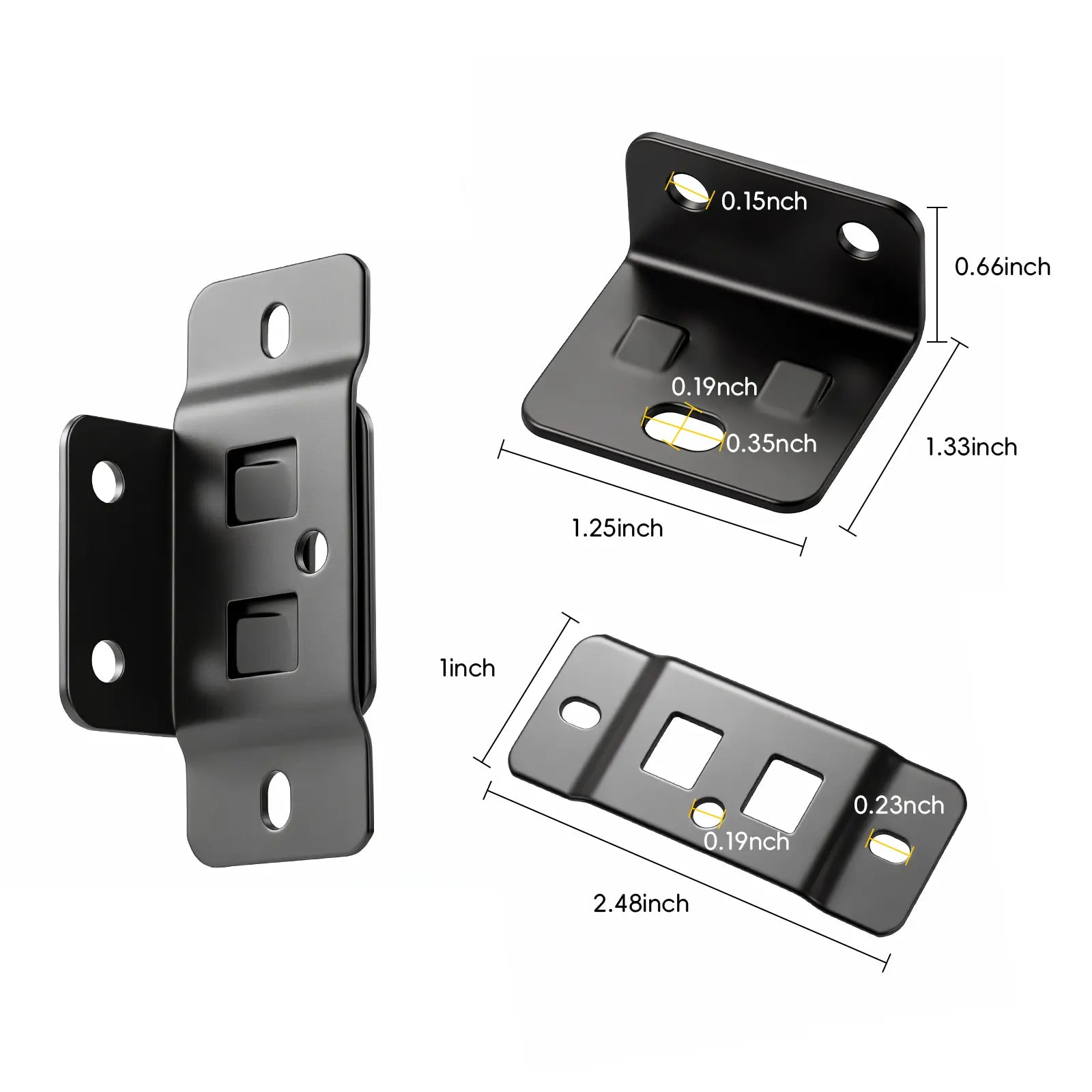 Stainless Steel L-Bracket Corner Connectors, 8-Pack with Screws