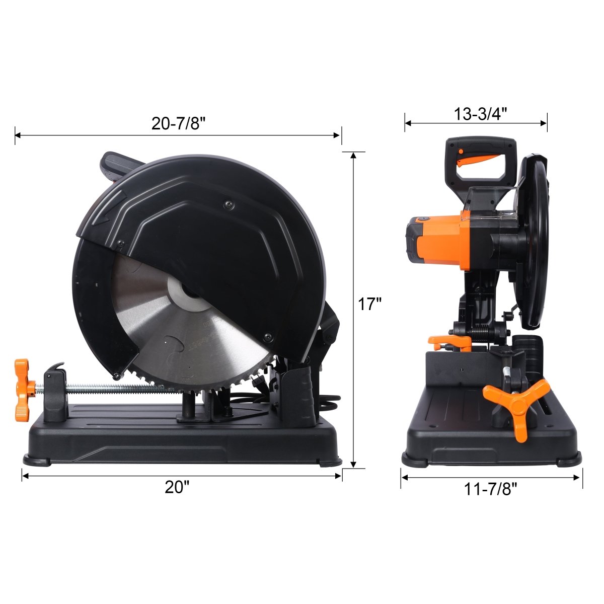 15 - Amp Heavy Duty 14 Inch Metal Cutting Chop Saw W/ 2x14 Inch Carbide - Tipped Blade Premium Multi - Material Cut - Off Chop Saw with Carbide - Tipped Metal - Cutting Saw Blade,ETL certificate. - HomeDIYer