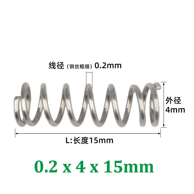 Compression Spring 0.2-0.5mm Wire Diameter Pressure Small Spring Stainless Steel