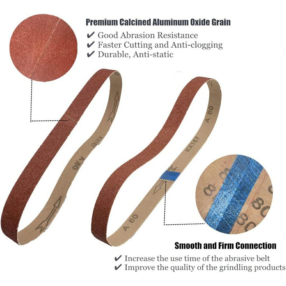 50x2100mm Sanding Belts 150/180/240/320 Grit Belt Sander Sandpaper For Belt Sander Polishing Machine Abrasive Tools - HomeDIYer