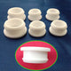 White Snap-on Hole Plugs Silicone Blanking End Caps Seal Pipe Tube Plug 2.5~14mm