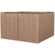 10x10 FT Gazebo Sidewall Set, 4 Polyester Panels with Zippers, Hooks & C-Rings, Brown