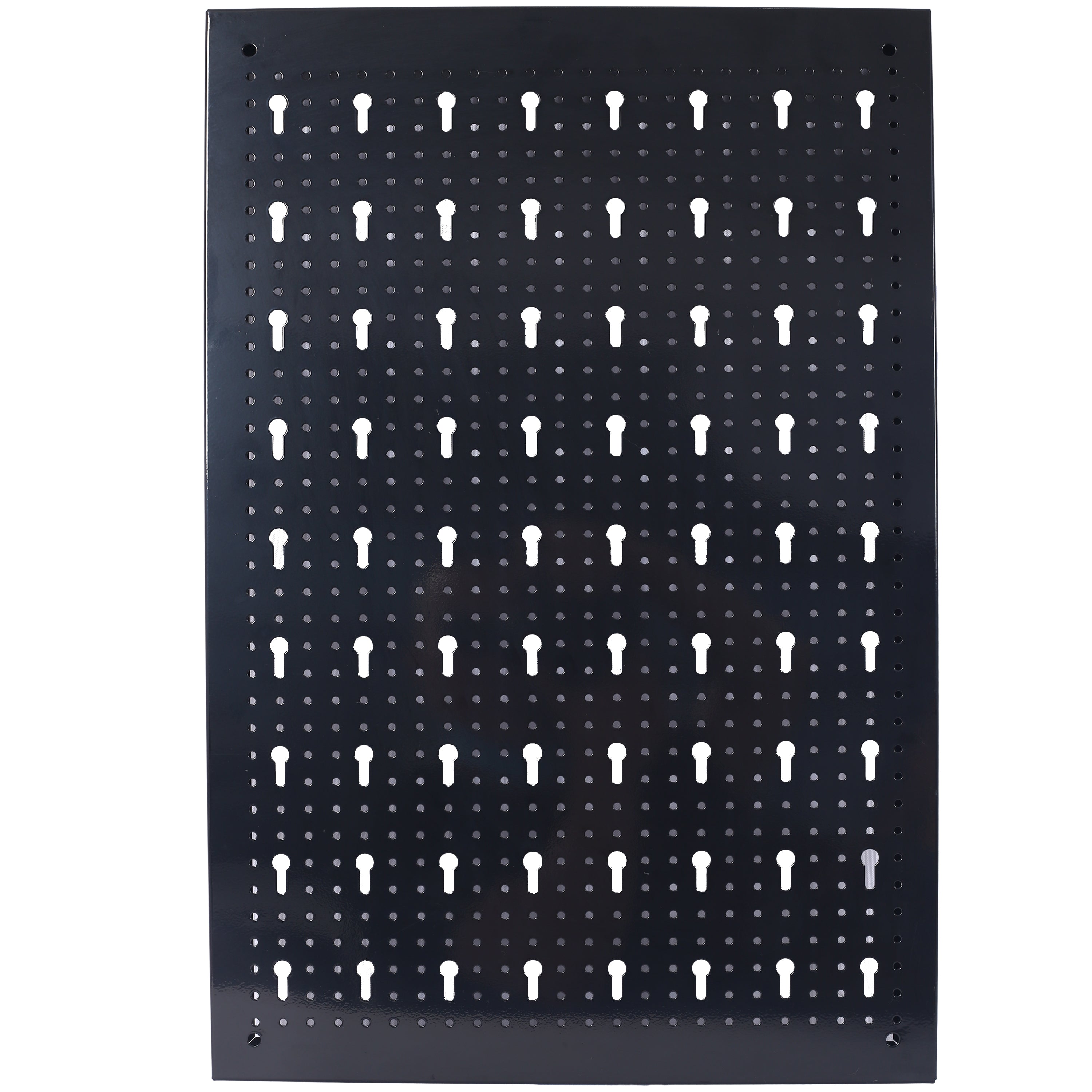 4ft Metal Pegboard Wall Organizer Kit, 48"x24" Garage Tool Storage with Drill Bit Rack, Wrench Rack & Hooks, Black