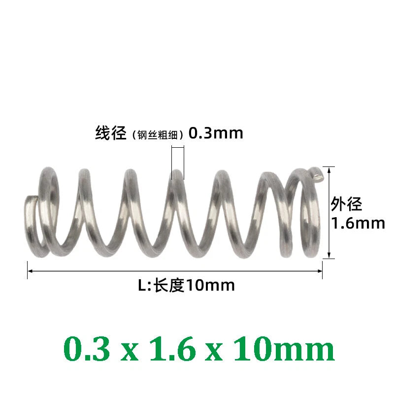 Compression Spring 0.2-0.5mm Wire Diameter Pressure Small Spring Stainless Steel
