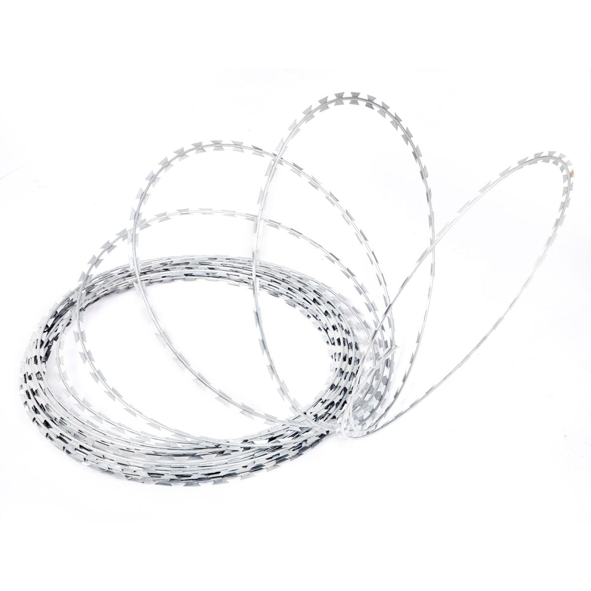 Razor Wires Razor Barbed Wire 246ft,5 Coils 49 ft Razor Wire Fencing Razor Fence Non - Rusting Razor Ribbon Barbed Wire Razor Wire Fence Rolls Razor Useful Protection for Garden - HomeDIYer