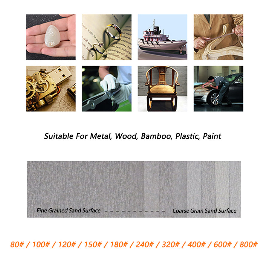 230x280mm RMC AP35M Dry Use Abrasive Sandpaper Grit 80# - 800# Sand Paper Sheets