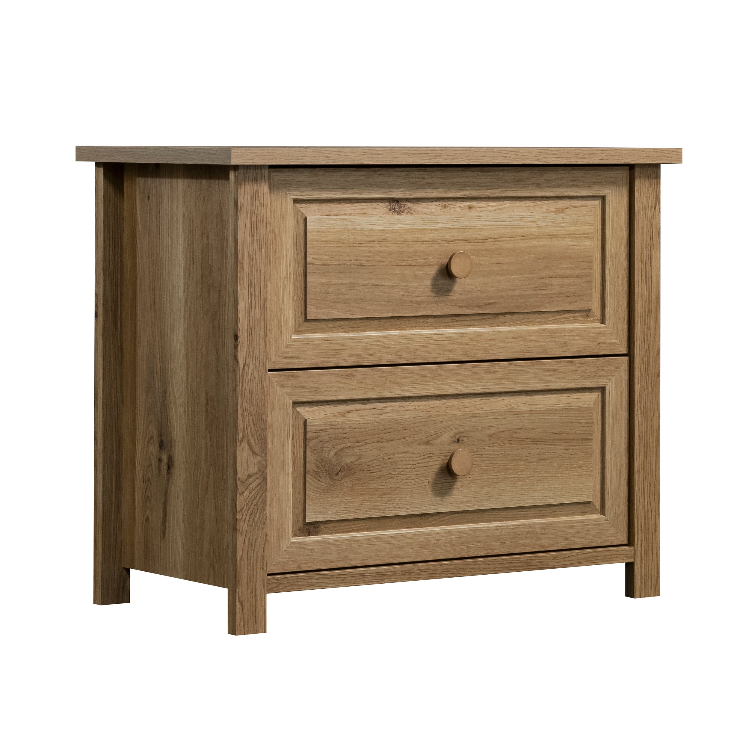Lateral File with Farmhouse Style, Brown finish