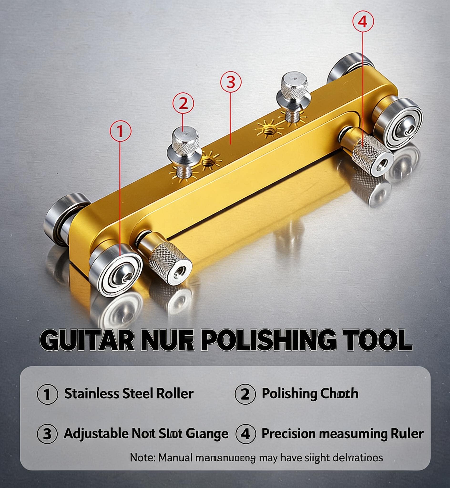 Aluminum Alloy Guitar Nut Sanding Block – Nut & Saddle Grinding Tool for Acoustic, Classical & Electric Guitar Repair