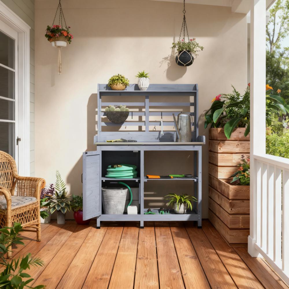 Easy to Clean Wooden Potting Bench