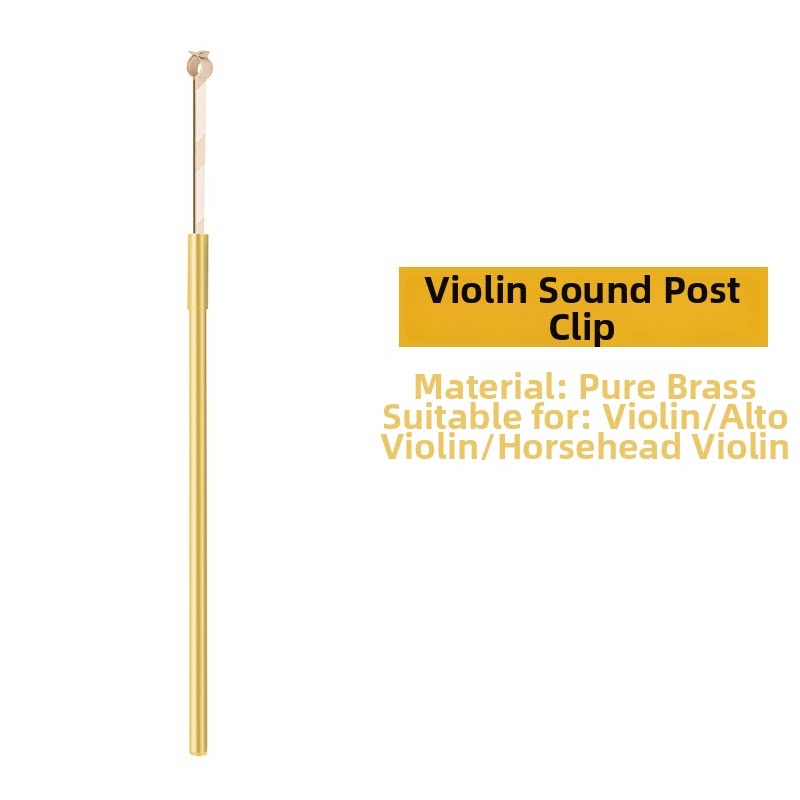 Violin Cello Bass Sound Post Tool Set Brass Setter Clip Ruler