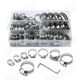 101pcs Hose Clamps Set Jubilee Type Pipe Tube Clips Stainless Steel 8mm To 44mm
