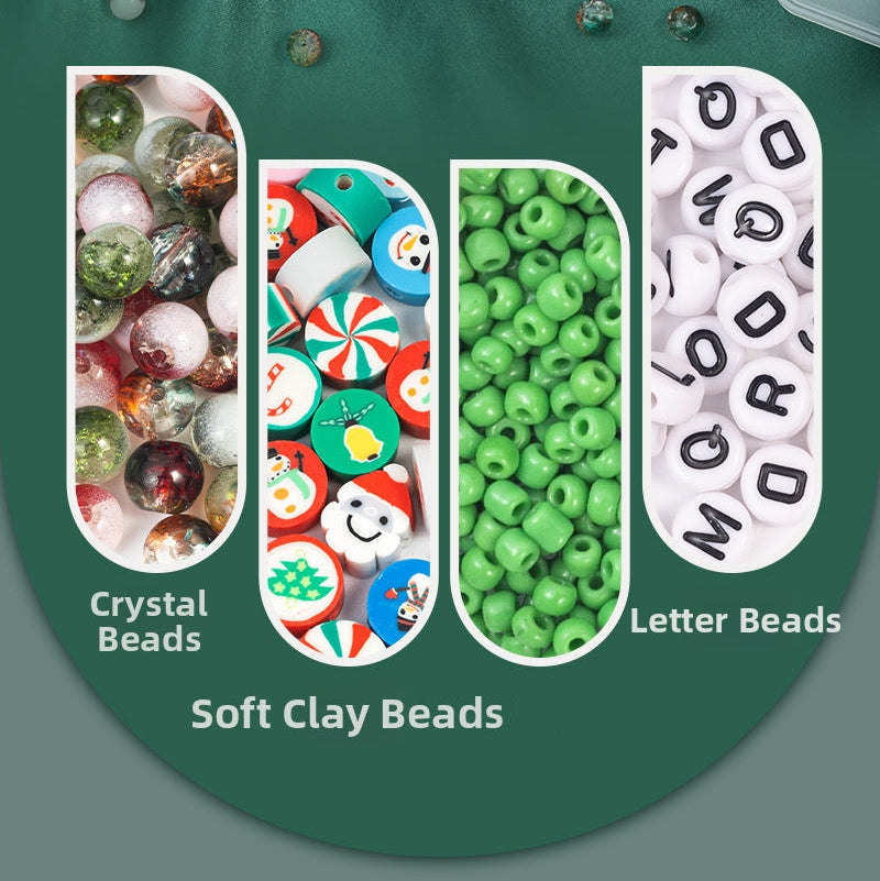 Christmas Bead DIY Jewelry Making Kit – Bracelet & Necklace Accessory Sets, 16 Variants