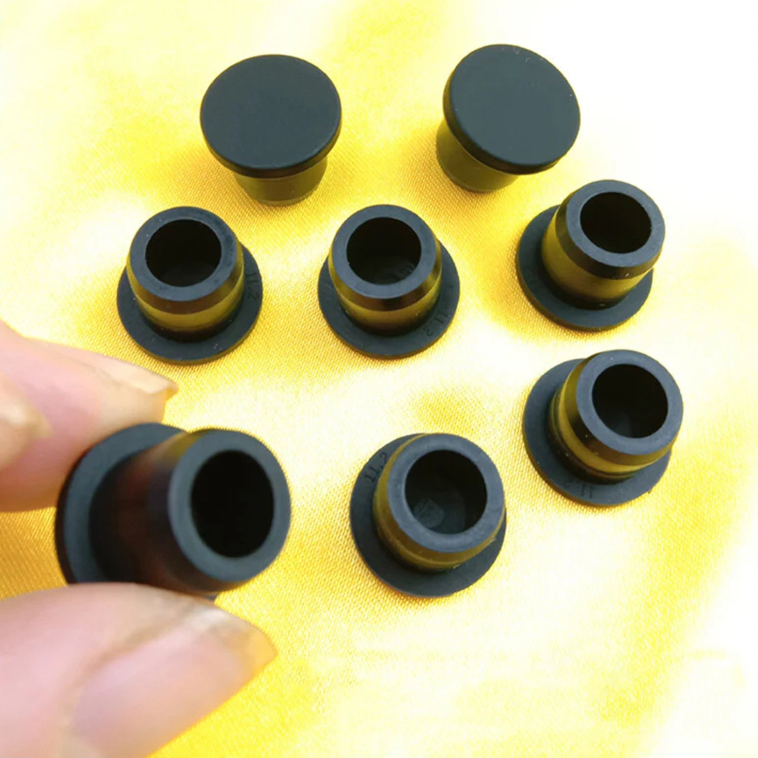 Black Hole Plug Silicone Rubber Blanking End Caps Seal Stopper Bung 10mm ~ 29mm