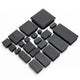 Black Plastic Blanking End Caps Tube Pipe Inserts Plug Bungs Square / Rectangle