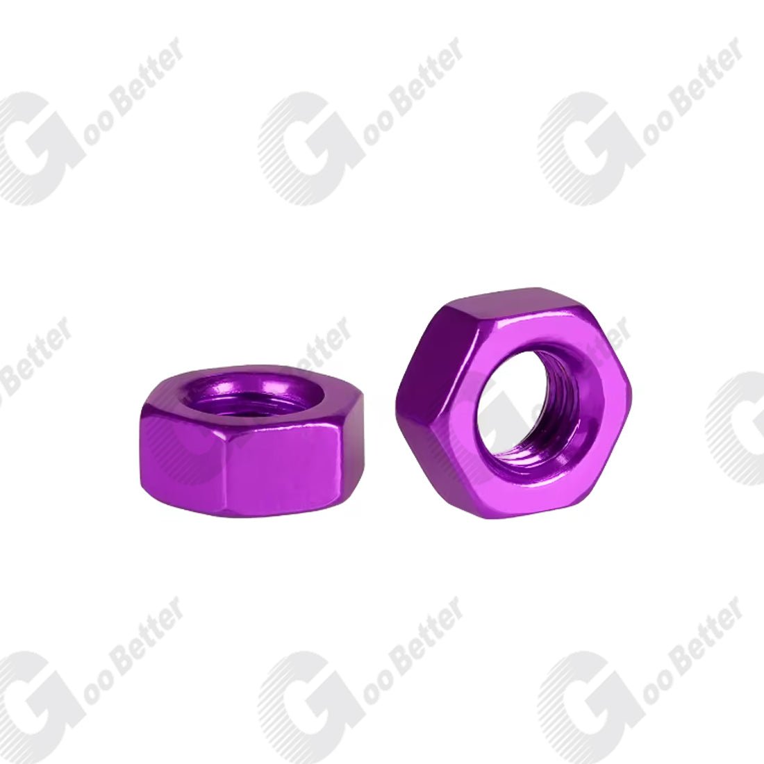 M3 M4 M5 M6 Colourful Anodised Aluminium Aluminum Hexagon Full Nuts - Hex Metric - HomeDIYer