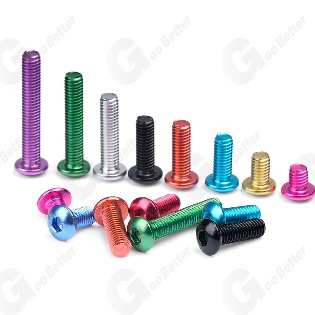 M3 Aluminum Alloy Colourful Anodizing Hex Socket Button Head Screws - HomeDIYer