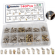 140pcs Grease Nipple Assortment Tapered Grease Nipple 45° 1/8 1/4 M6 M8 M10 DIN71412