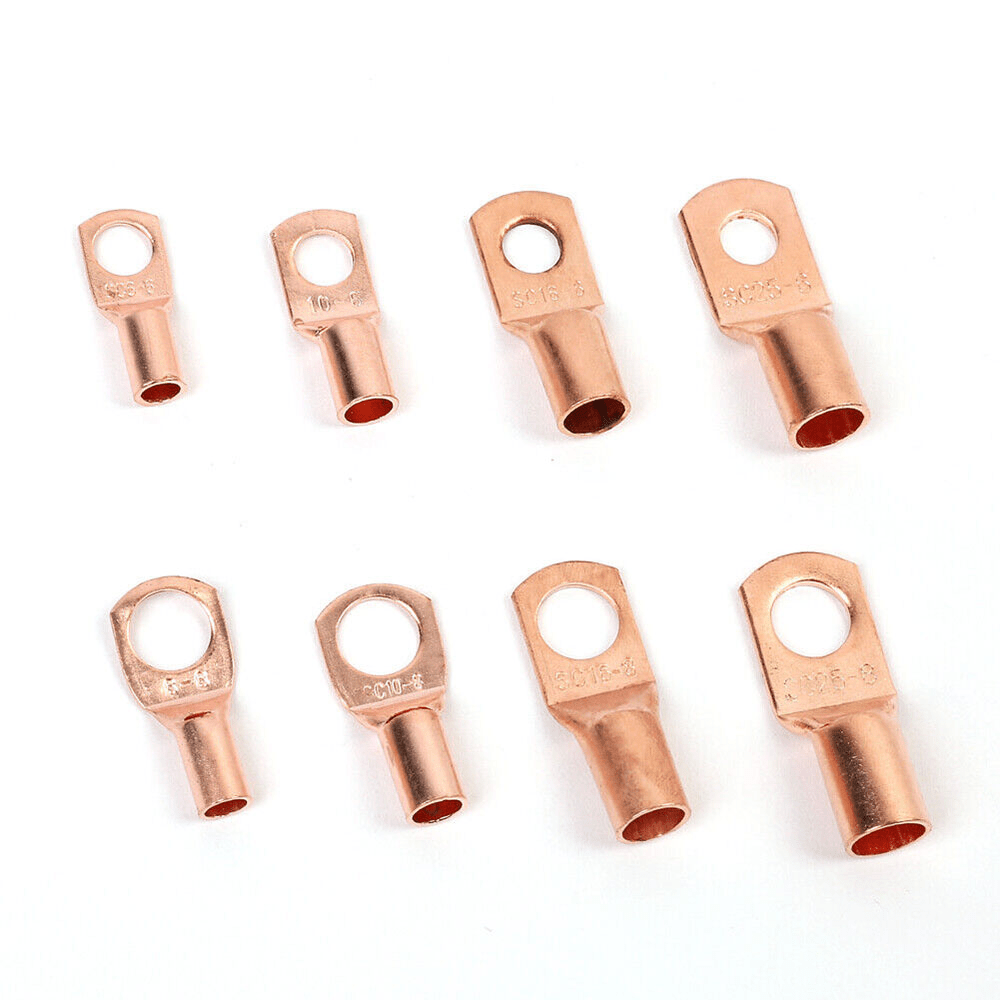 140pcs Copper Wire Lugs Battery Cable Ends Terminal Connectors Assortment Kit - HomeDIYer