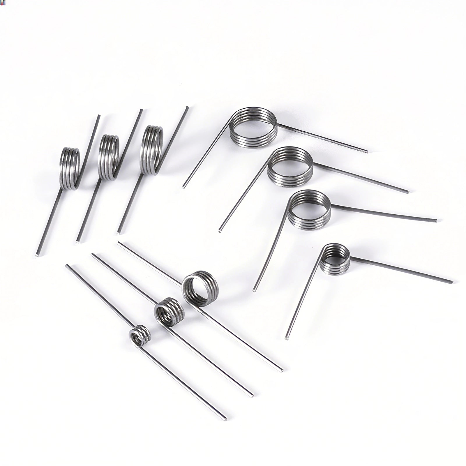 Torsion Spring 3 - 9 Coil (10 pcs), 1.6mm Wire dia, 8 ~ 18mm OD, Left spring Steel - HomeDIYer