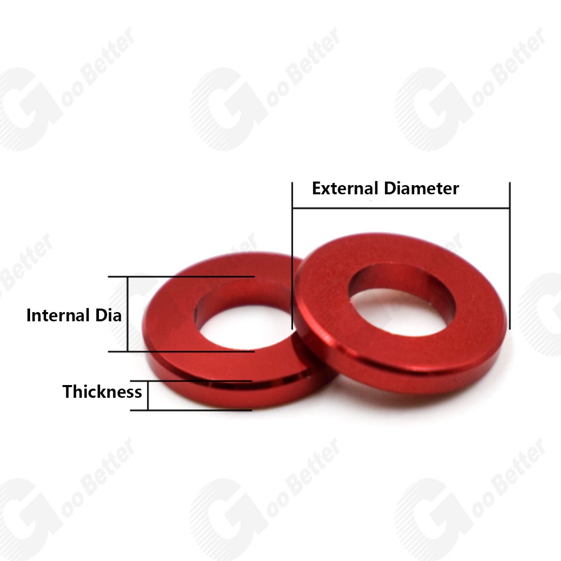 Aluminium Anodised M6 M8 Metric Colourful Flat Washer Spacer Gasket - HomeDIYer