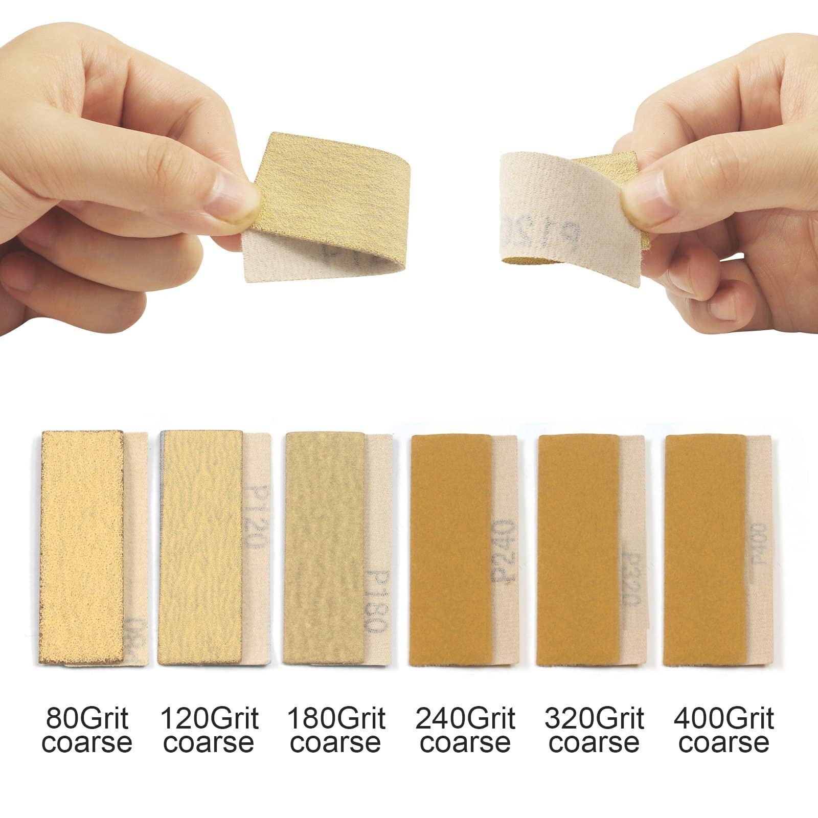 Micro Sander Small Sanding Sand Paper Sanding Block 3.5”x 1.1” Yellow sandpaper