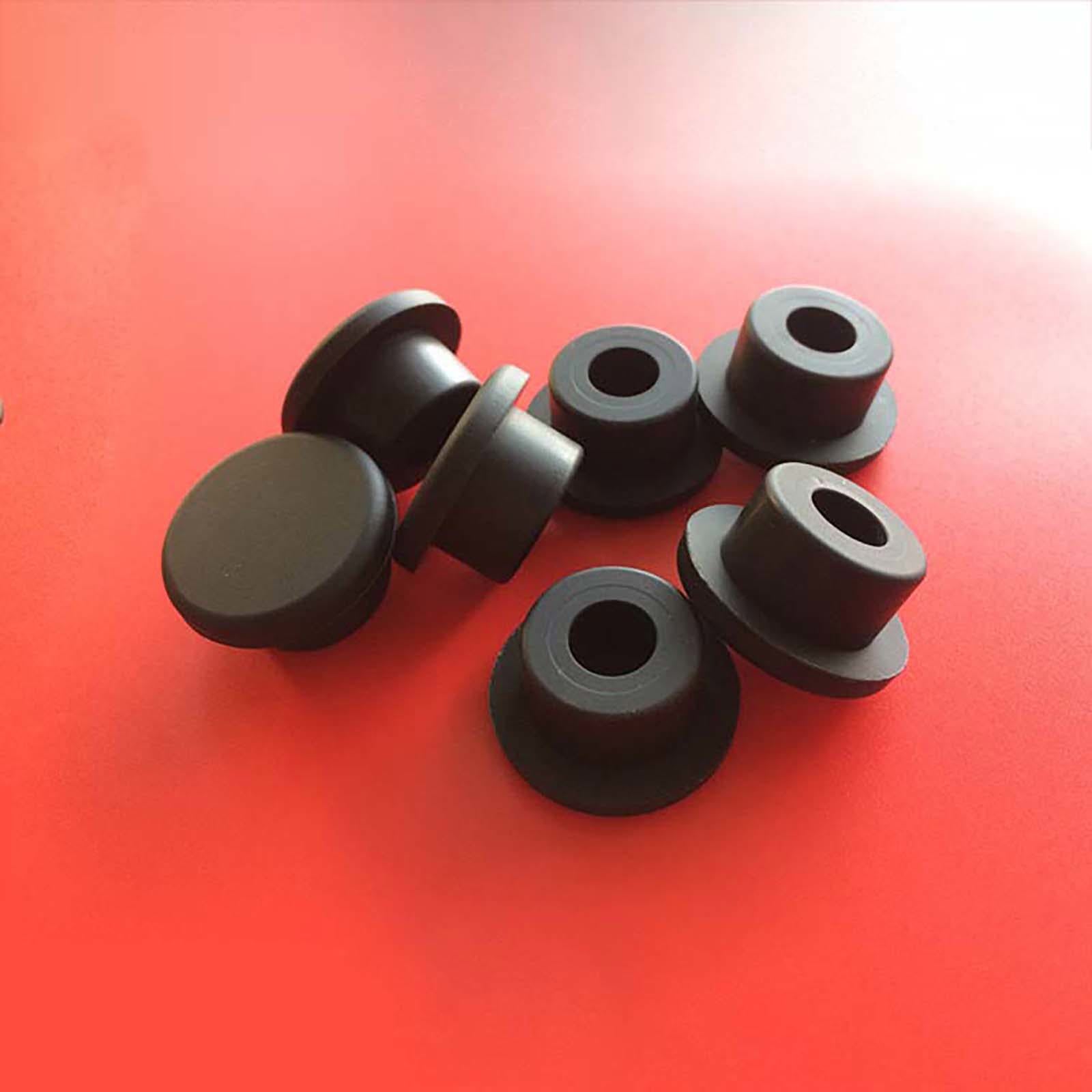 Black Silicone Hole Plug Blanking End Cap (10~29mm) Assorted Sizes Display
