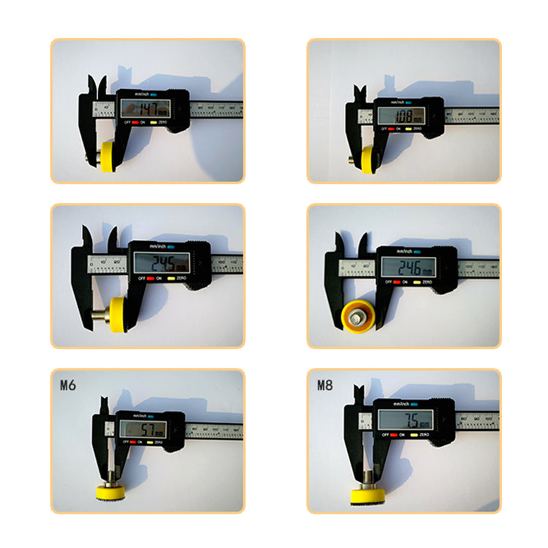 Size Comparison 1"-6" Sanding Pads - Hook Loop for HomeDIYer Targeted Use