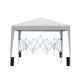 10x10 Ft Pop-Up Gazebo Canopy Tent, 4 Sidewalls with Windows & Zippers, 4 Sand Bags, Gray