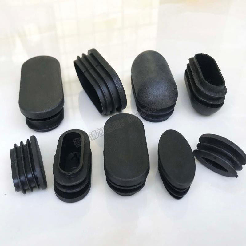 Arched plastic pipe cap profile view highlighting smooth contour design