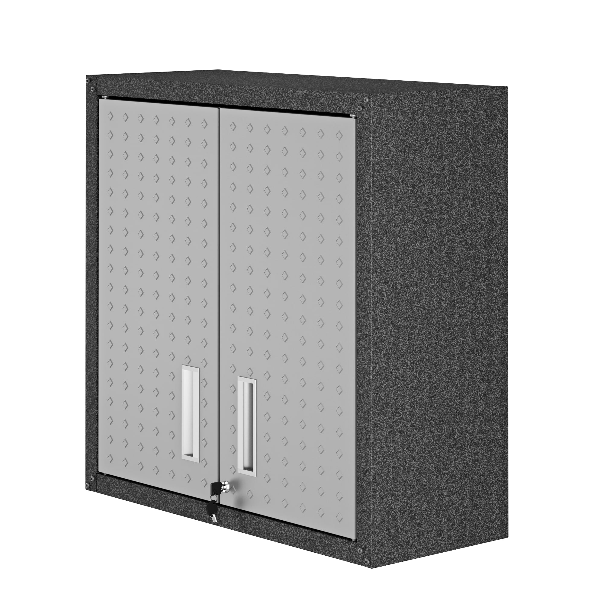 Floating Garage Cabinet in Dark Gray