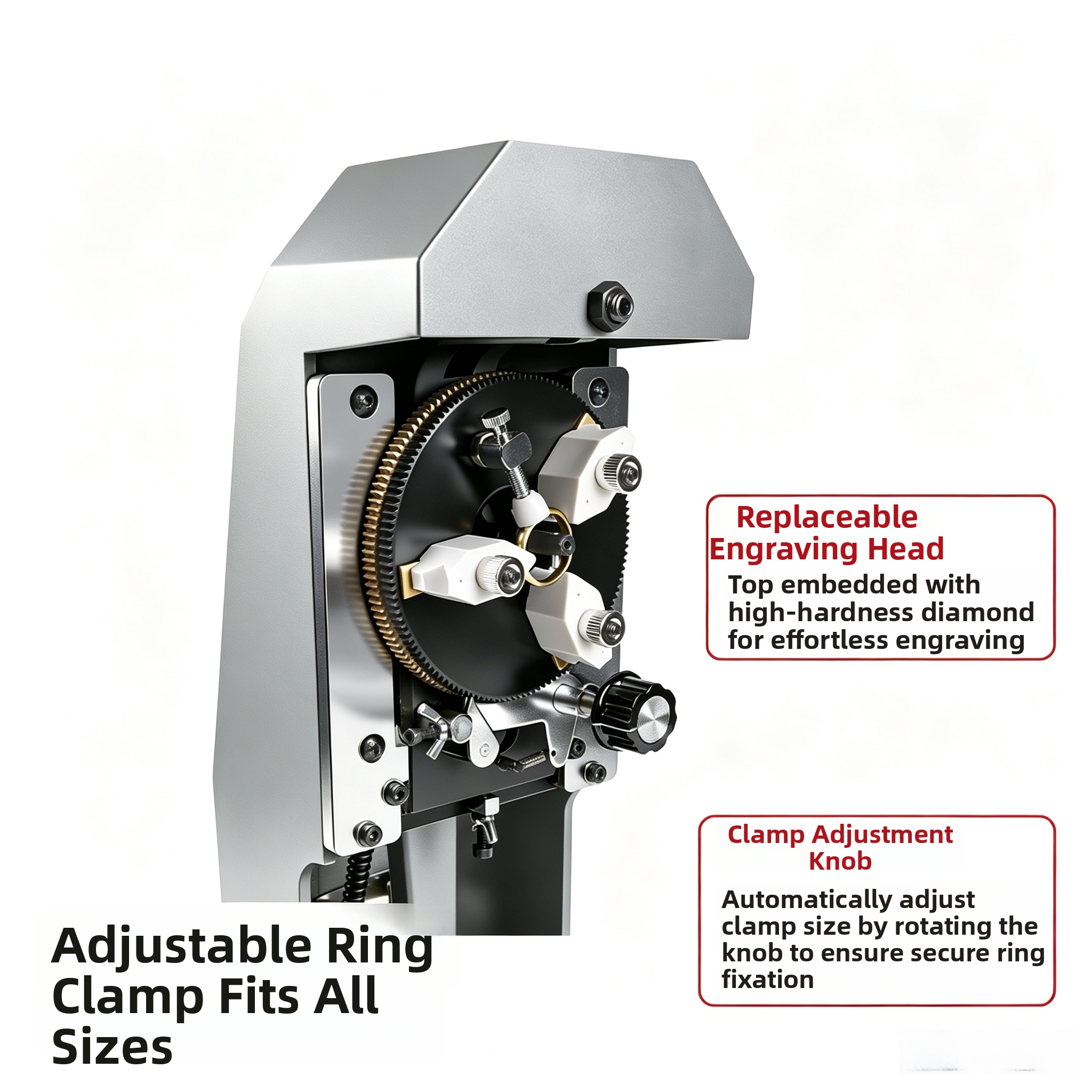 Ring Inner Engraving Machine – High-Precision Manual Numeral, Symbol & Letter Marking Tool for Gold & Silver Rings