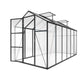 6x12FT Walk-in Outdoor Greenhouse - Polycarbonate Garden Greenhouse with Sturdy Aluminum Frame, Adjustable Vents, Lockable Door & UV Protection for Backyard