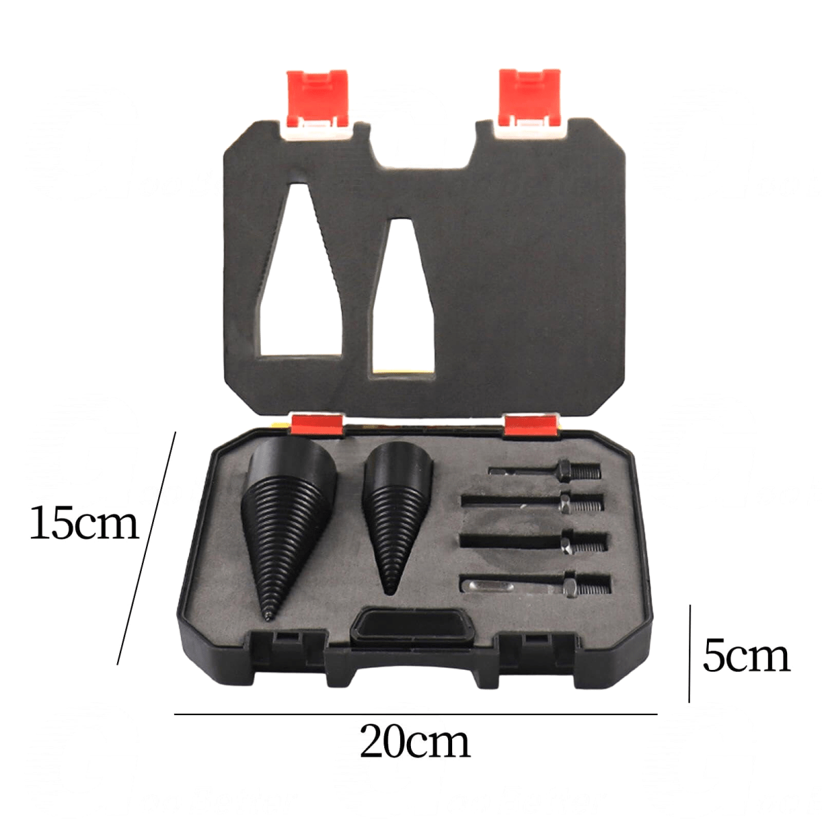 6x Wood Splitter High Speed Twist Firewood Drill Bit Screw Splitting Cone Driver - HomeDIYer