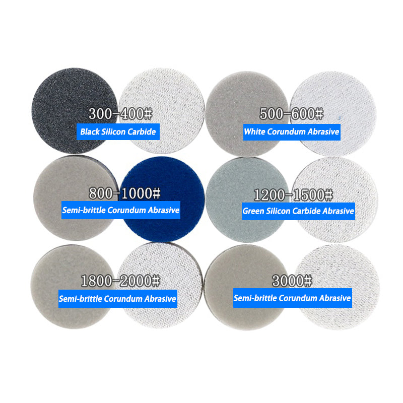 1.2" 30mm Sponge Sanding Discs 300 - 3000 Grit Hook & Loop Wet and Dry Sandpaper