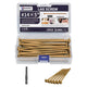 Lag Screws 5 Inch, 25PCS Heavy Duty Construction Screw, Structural Wood Screw #14 x 5, Rust Resistant, Washer Head, Yellow Coated Exterior Wood/Lag Screws, Star Drive with Bit