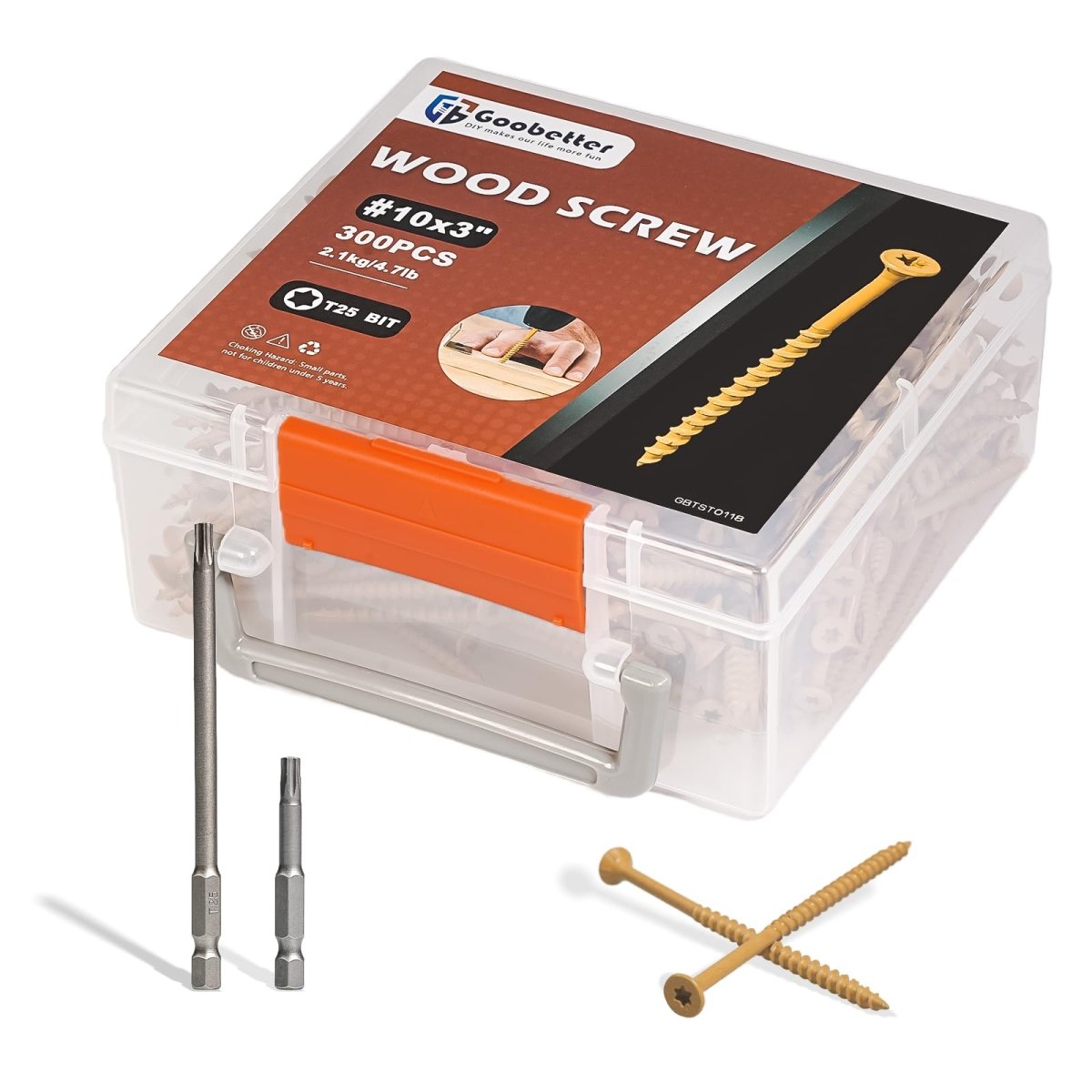 Yellow Deck Screws Set T25 Torx Self Tapping Wood Screws Exterior Deck Screws - HomeDIYer