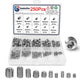 Set Screw Assortment Kit (250 Pcs) - Metric Sizes M3, M4, M5, M6, M8-304 Stainless Steel Cupped & Hex Head Screws - Perfect for Door Knobs, Home Repair, Furniture, and More!