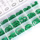 270 × Green Rubber O-ring Seal Sealing Rings Nitrile Washer Rubber Set Kit Box