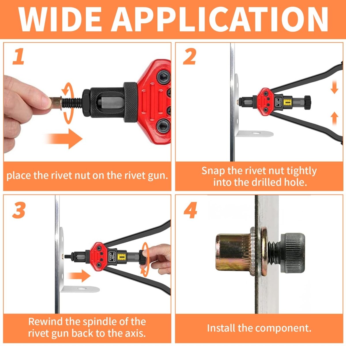 860Pcs Rivet Nut Tool Kit - HomeDIYer