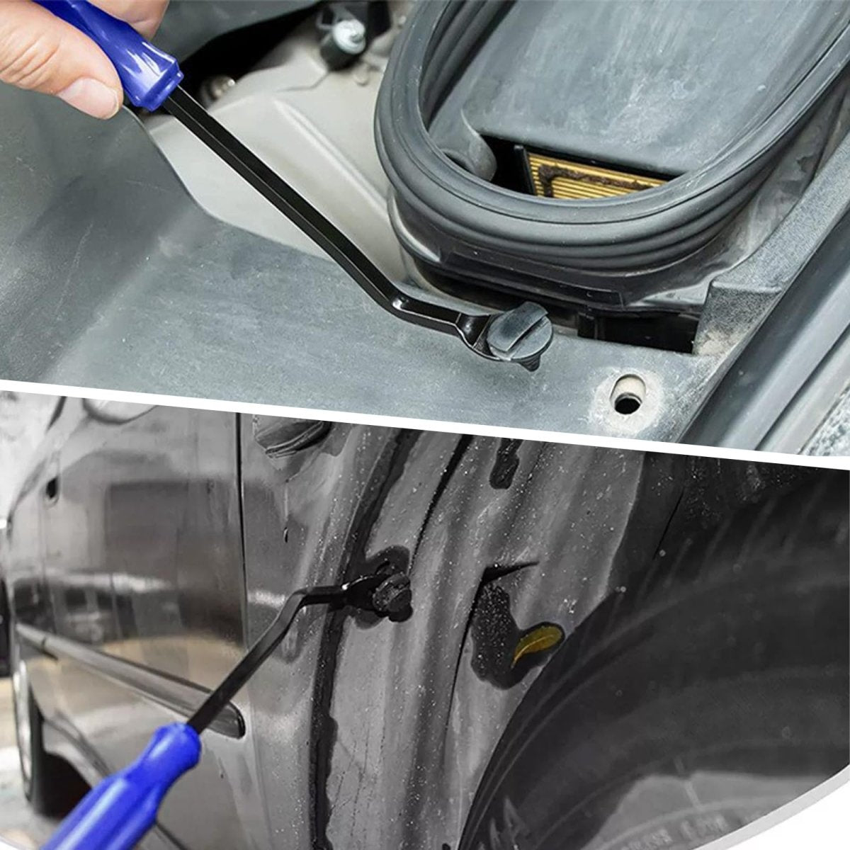 3 Pcs Trim Removal Tool, Include Clip Pliers, Fastener Remover Tool kit, Auto Trim Removal Tool Kit for Automotive Repair, Car Trim Removal & Panel Removal, with Storage Pouch - HomeDIYer